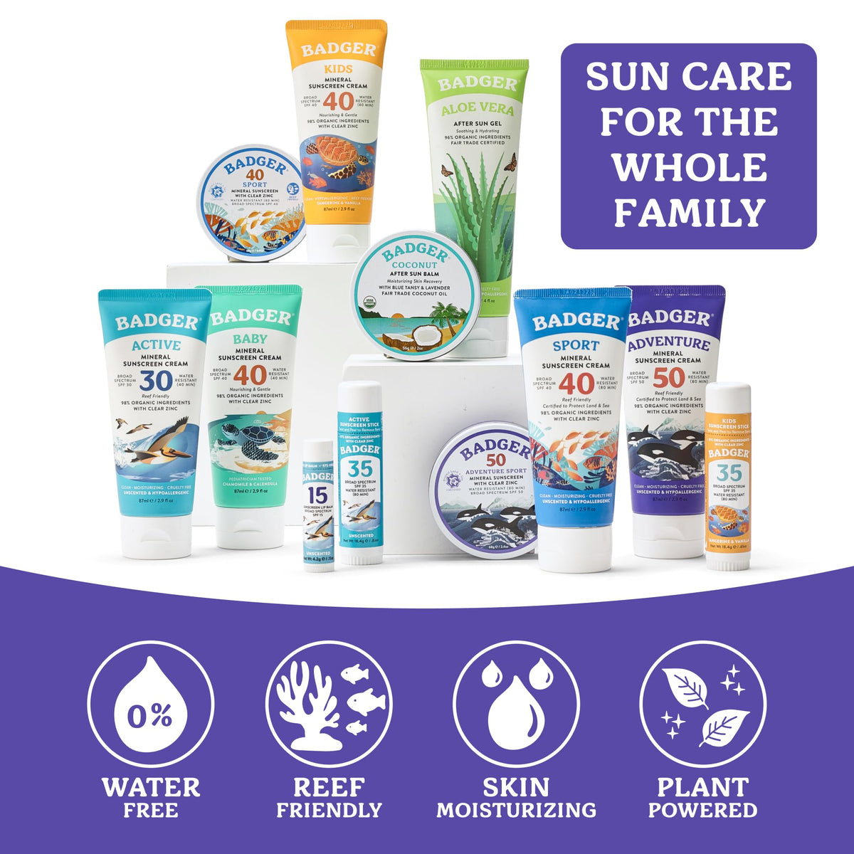 Badger Mineral Sunscreen SPF 50 in use during swimming
