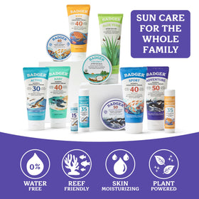 Badger Mineral Sunscreen SPF 50 in use during swimming