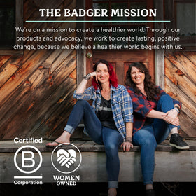 Badger Mineral Sunscreen SPF 50 packaging with eco-friendly logo