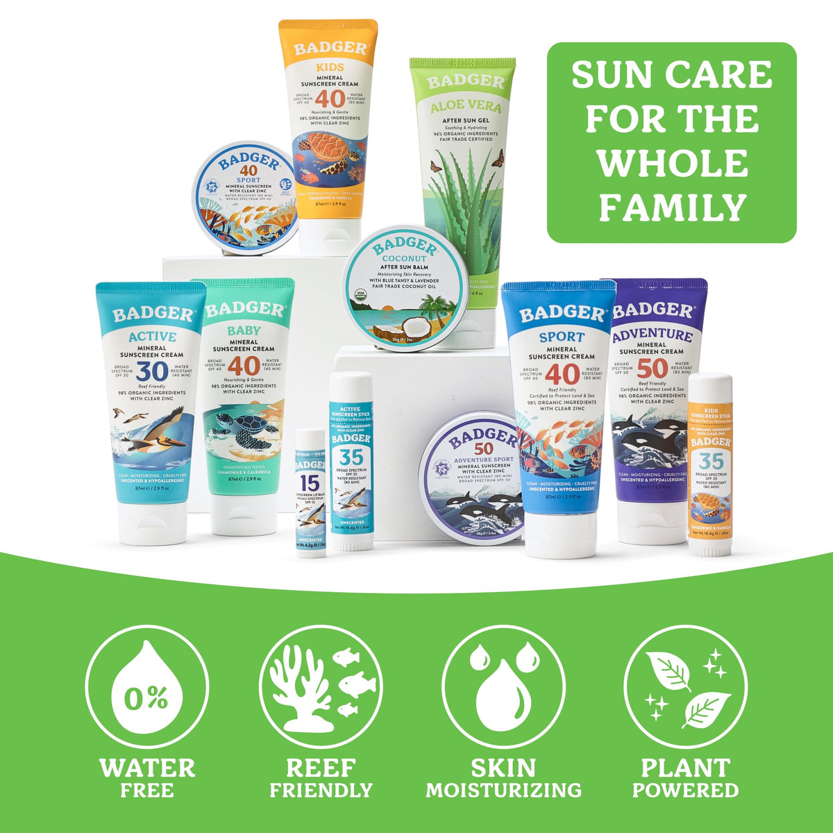 Badger Organic Aloe Vera Gel with aloe vera leaves