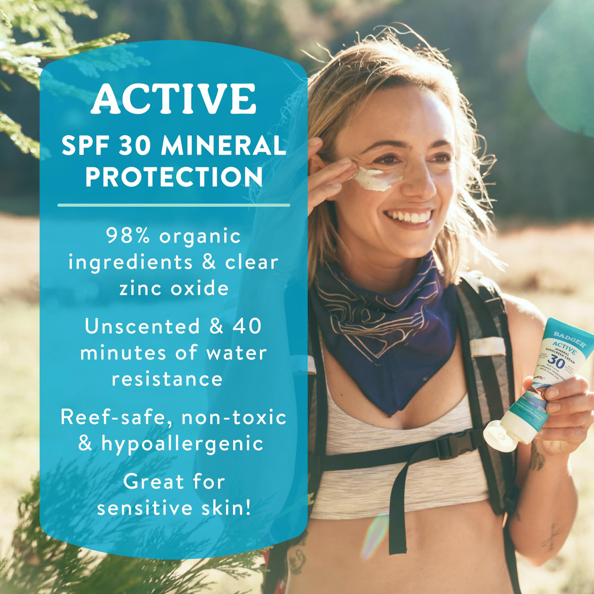Badger SPF 35 Mineral Sunscreen Face Stick side view