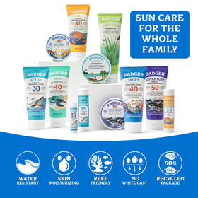 Badger Sport Mineral Sunscreen SPF 40 being applied on skin