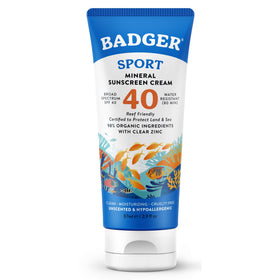 Badger Sport Mineral Sunscreen SPF 40 front view