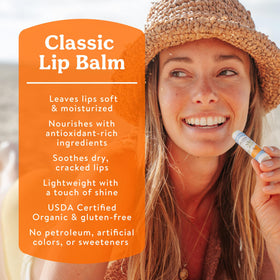 Badger Tangerine Breeze Lip Balm packaging details