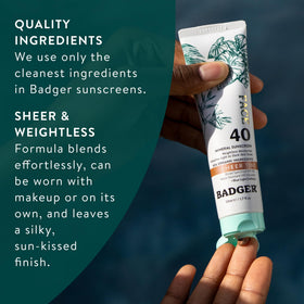 Badger Tinted Sunscreen for Face SPF 40 lifestyle scene