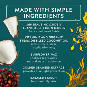 Badger Tinted Sunscreen for Face SPF 40 swatch on skin