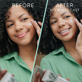 Badger Zinc Oxide Face Sunscreen SPF 30 application on skin