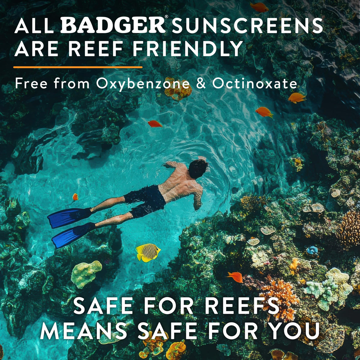 Badger Zinc Oxide Face Sunscreen SPF 30 application on skin