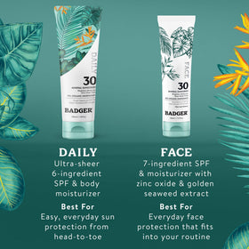 Badger Zinc Oxide Face Sunscreen SPF 30 outdoor use