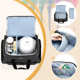 BAFASO Nail Polish Organizer with removable pouches open view