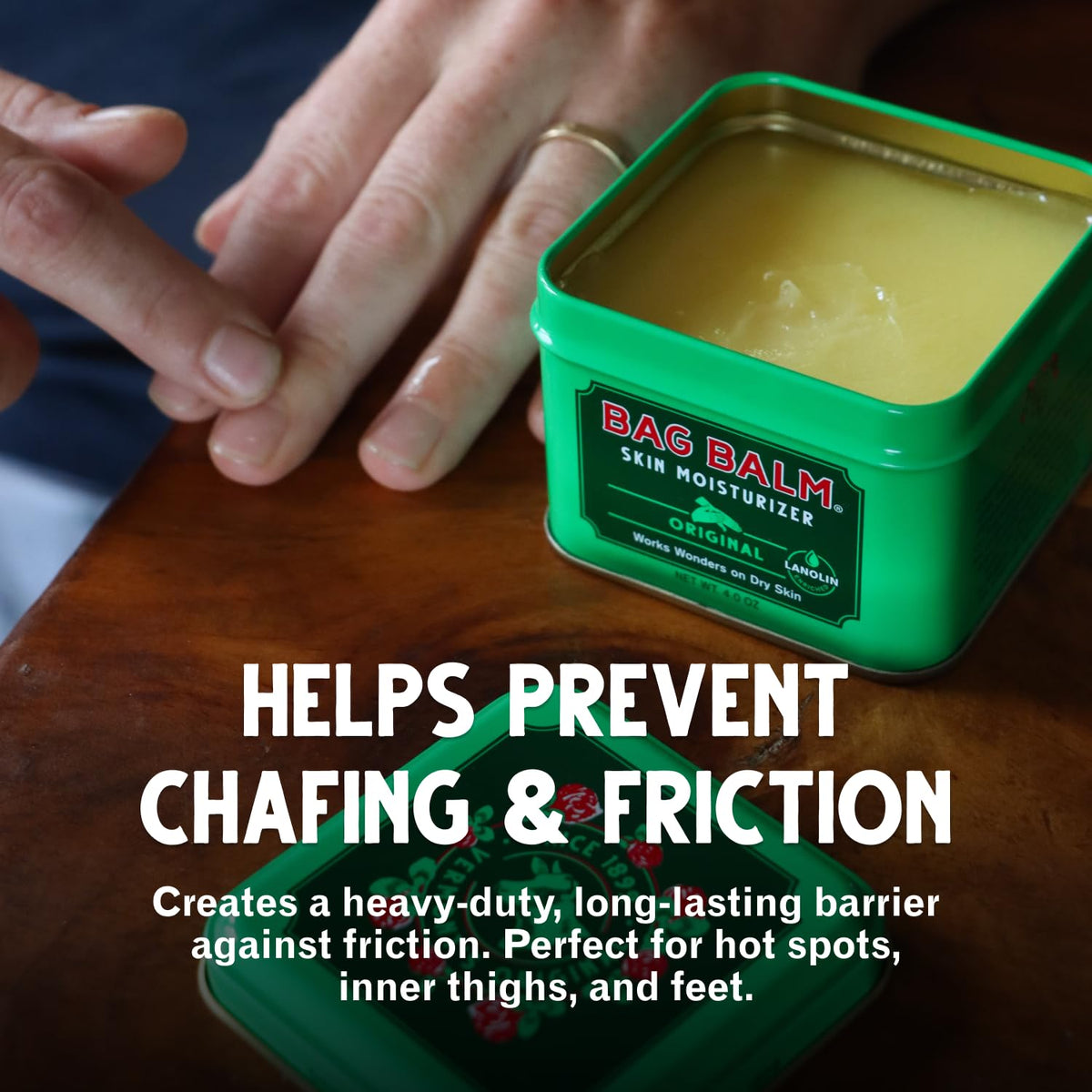 Bag Balm Original Skin Moisturizer on cracked heels