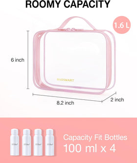 BAGSMART Clear Toiletry Bag showing large top opening