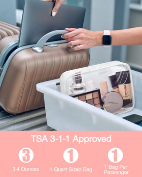 BAGSMART Clear Toiletry Bag with toiletries inside