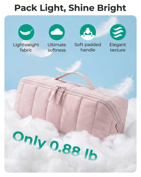 BAGSMART Hair Tools Travel Bag close-up of high-quality zipper