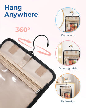 BAGSMART Hanging Travel Toiletry Bag top view
