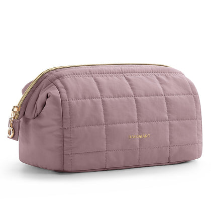 BAGSMART Makeup Bag Dusty Rose front view
