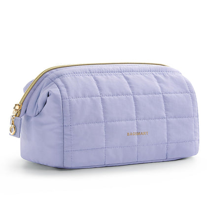 BAGSMART Makeup Bag in Lavender Purple front view