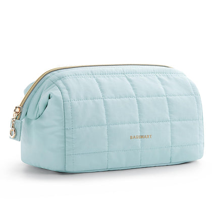BAGSMART Makeup Bag Mint Green front view