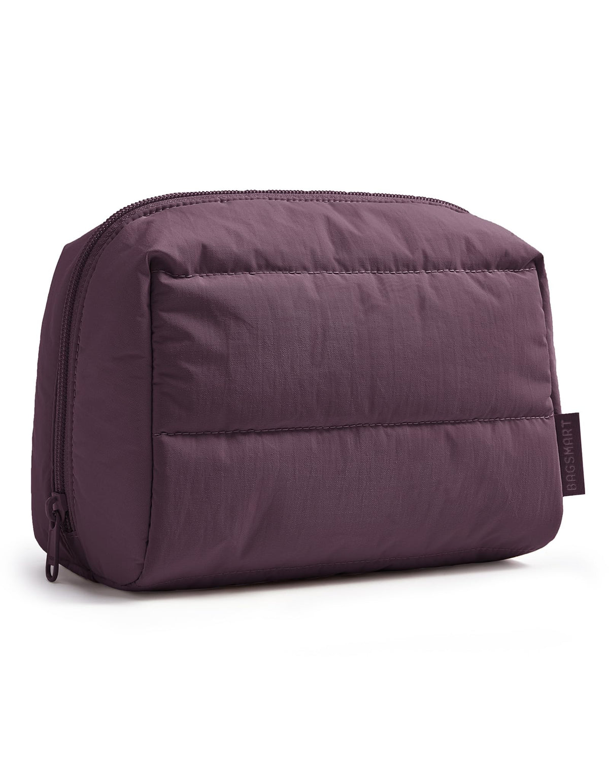 BAGSMART Small Makeup Bag front view in pink
