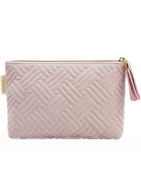 BAGSMART Small Makeup Bag front view with chic tassel accent