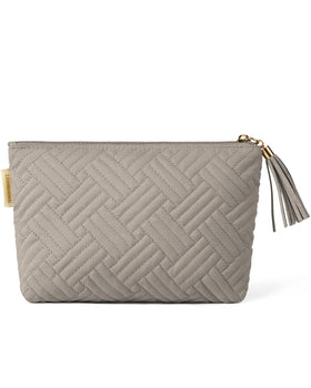 BAGSMART Small Makeup Bag front view with tassel