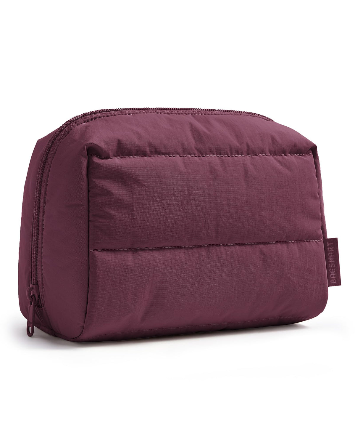 BAGSMART Small Makeup Bag front view with wide opening