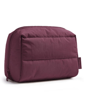 BAGSMART Small Makeup Bag front view with wide opening