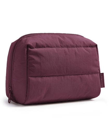 BAGSMART Small Makeup Bag front view with wide opening