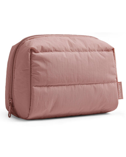 BAGSMART Small Makeup Bag front view with wide opening