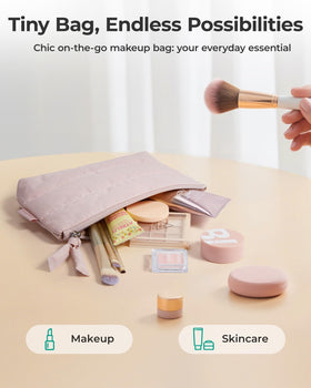 BAGSMART Small Makeup Bag in a handbag
