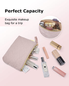 BAGSMART Small Makeup Bag in a stylish tote