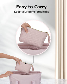 BAGSMART Small Makeup Bag in a tote bag