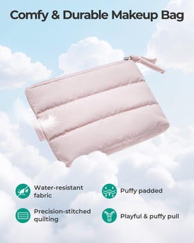 BAGSMART Small Makeup Bag machine washable label