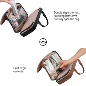 BAGSMART Toiletry Bag back view with carry handle