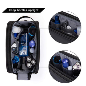 BAGSMART Toiletry Bag back view with hidden snap closure