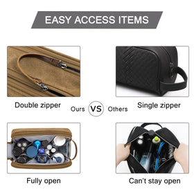 BAGSMART Toiletry Bag back view with waterproof pocket