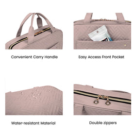 BAGSMART Toiletry Bag back view with zip pocket