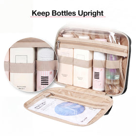 BAGSMART Toiletry Bag clear TSA-approved cosmetic bag