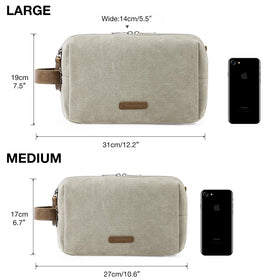 BAGSMART Toiletry Bag dimensions and features illustration