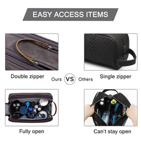 BAGSMART Toiletry Bag filled with toiletries and travel essentials
