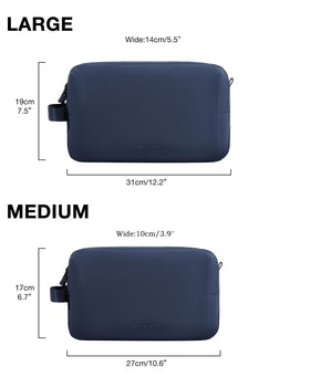 BAGSMART Toiletry Bag for Men dimensions displayed