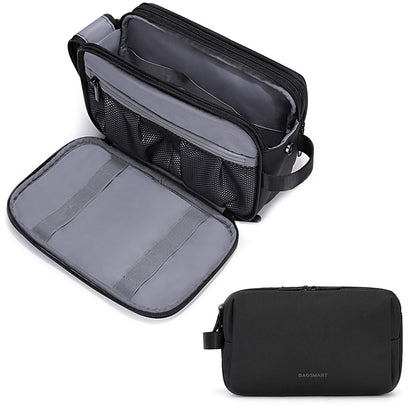 BAGSMART Toiletry Bag for Men front view in black