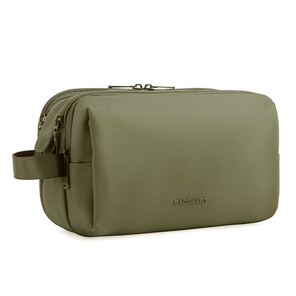 BAGSMART Toiletry Bag for Men front view in green