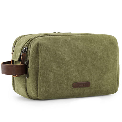 BAGSMART Toiletry Bag for Men in green, front view