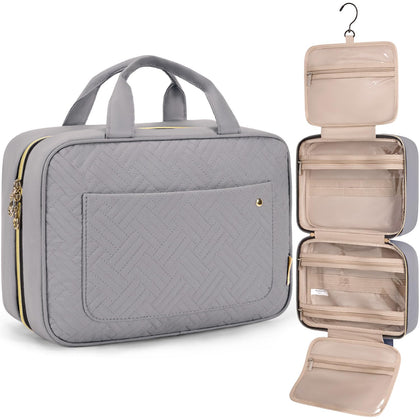 BAGSMART Toiletry Bag front view in grey