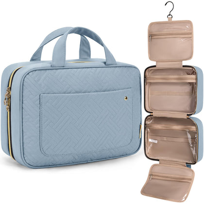 BAGSMART Toiletry Bag in Lucent Blue front view