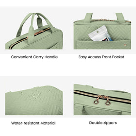 BAGSMART Toiletry Bag large green model with carry handle