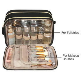 BAGSMART Toiletry Bag open with full access to items