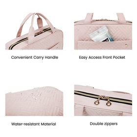 BAGSMART Toiletry Bag packed with toiletries and makeup