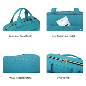 BAGSMART Toiletry Bag rolled up for easy storage